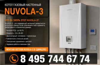 Котел газовый настенный NUVOLA-3 монтаж Одинцово