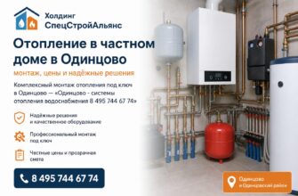 Отопление в частном доме в Одинцово