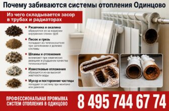 Почему забиваются системы отопления в Одинцово