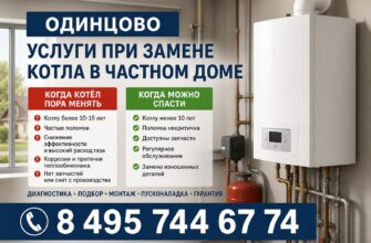 Одинцово: услуги при замене котла в частном доме
