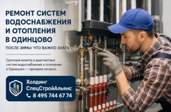 Ремонт систем водоснабжения и отопления в Одинцово после зимы