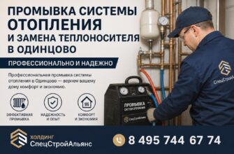 Промывка системы отопления и замена теплоносителя в Одинцово