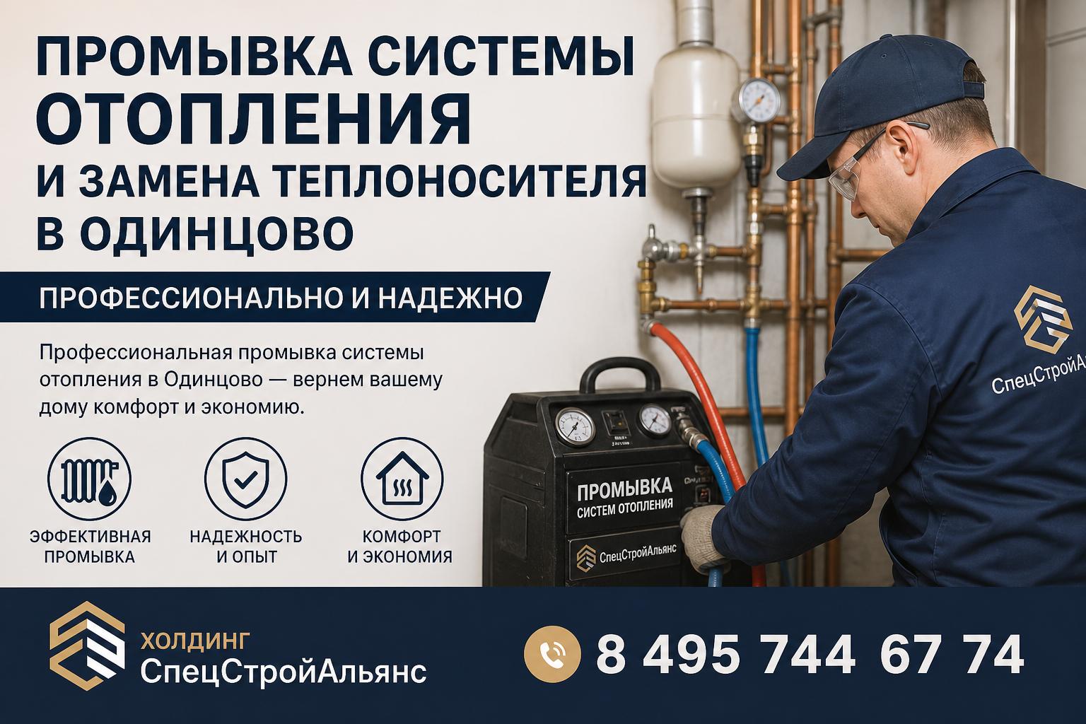 Профессиональная промывка системы отопления в Одинцово — вернем вашему дому комфорт и экономию
