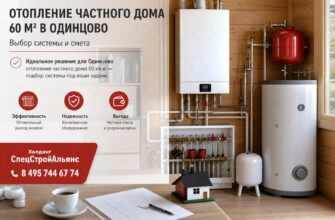 Отопление частного дома 60 м² в Одинцово