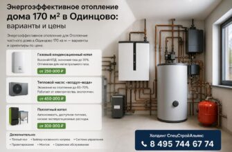 Энергоэффективное отопление дома 170 м² в Одинцово