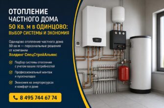 Отопление частного дома 50 кв. м в Одинцово