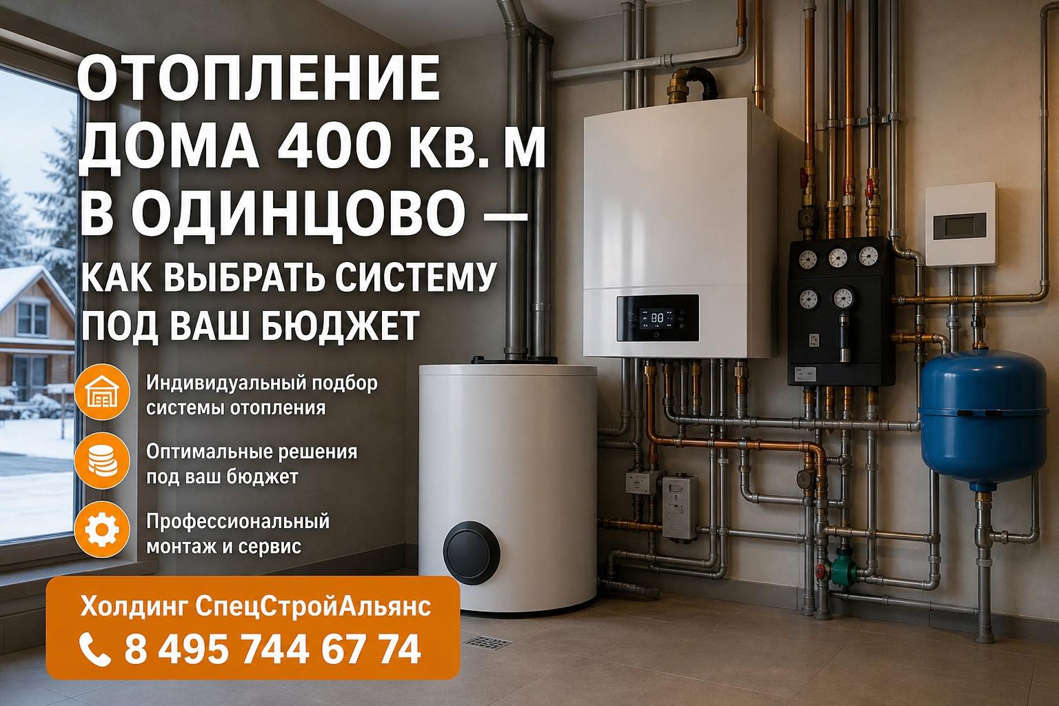 Отопление частного дома в Одинцово 400 кв м: как выбрать систему под ваш бюджет