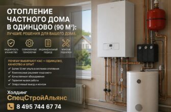 Отопление частного дома в Одинцово (90 м²)
