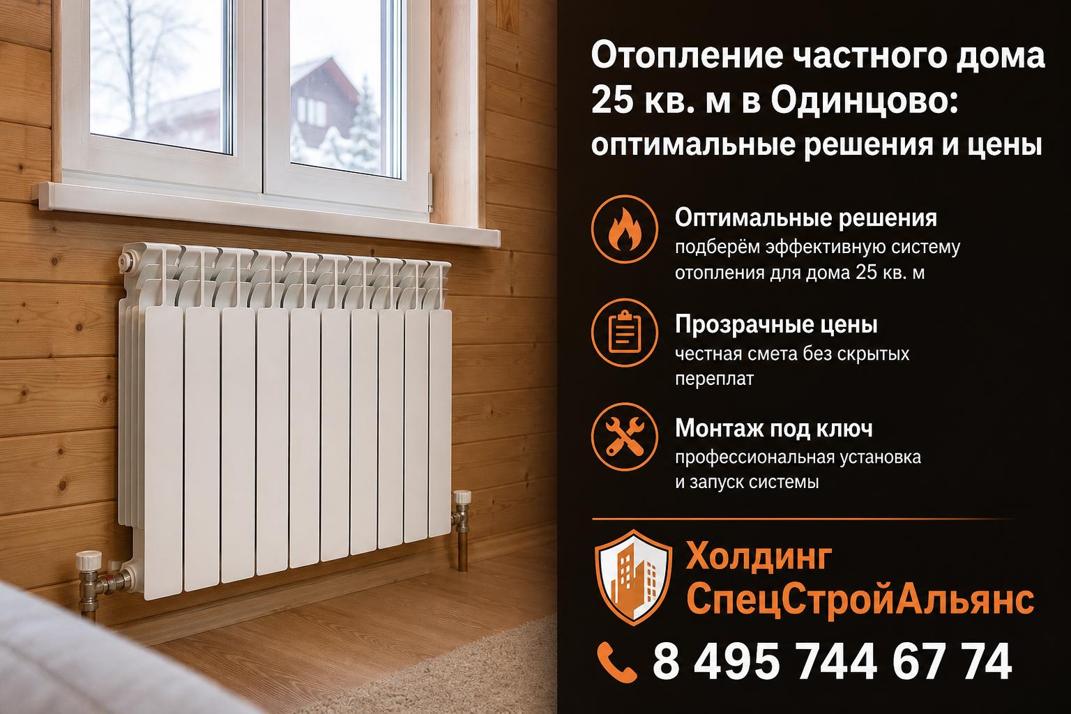 Одинцово отопление частного дома 25 кв м — оптимальные решения под ключ