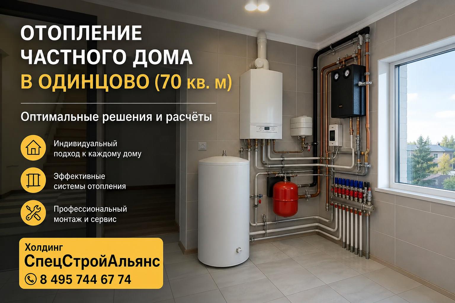 Отопление частного дома в Одинцово 70 кв м — оптимальные решения от