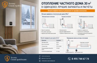 Отопление частного дома 30 м² в Одинцово