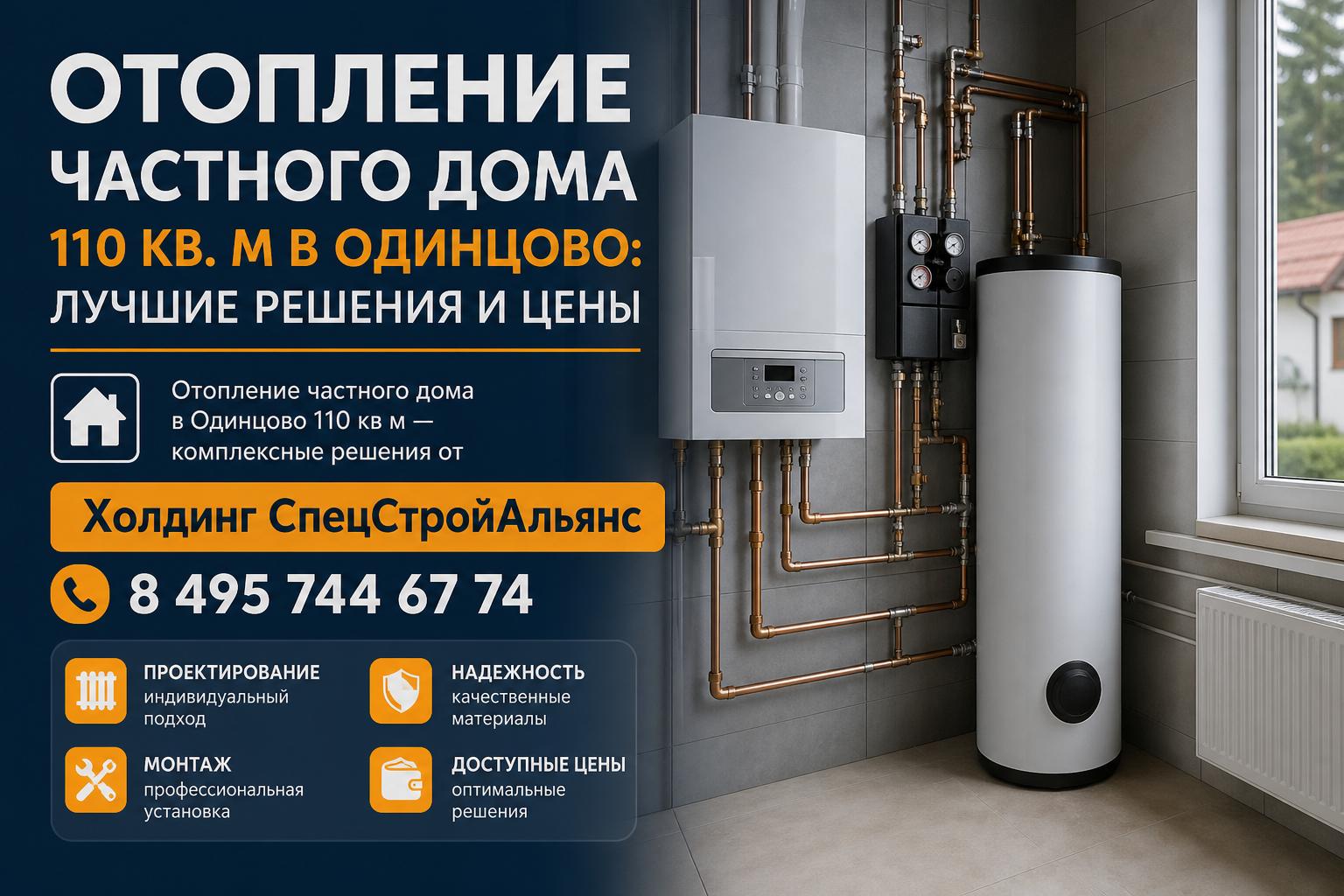Отопление частного дома в Одинцово 110 кв м — комплексные решения от