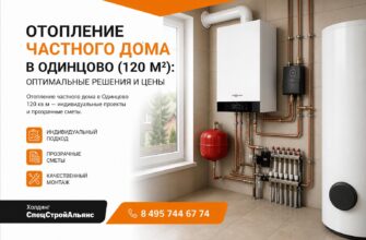 Отопление частного дома в Одинцово (120 м²)