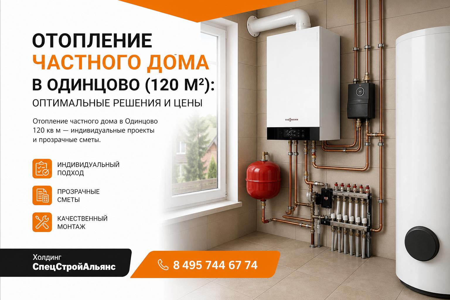 Отопление частного дома в Одинцово 120 кв м — индивидуальные проекты и прозрачные сметы