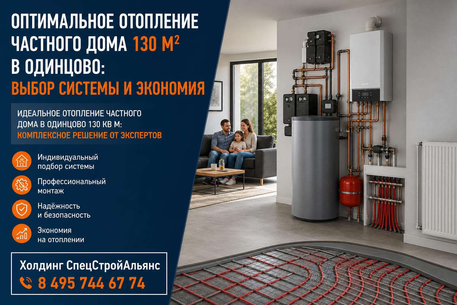 Идеальное отопление частного дома в Одинцово 130 кв м: комплексное решение от экспертов