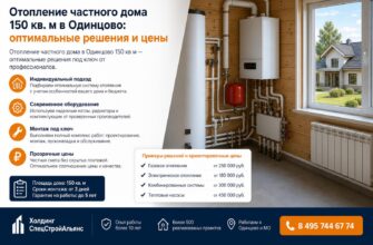 Отопление частного дома 150 кв. м в Одинцово
