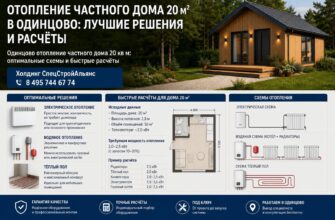 Отопление частного дома 20 м² в Одинцово
