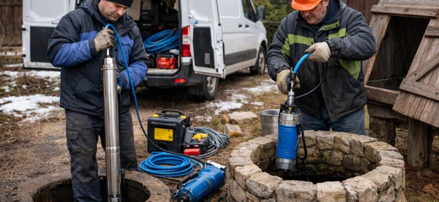 Замена насоса в скважине и колодце в Одинцово
