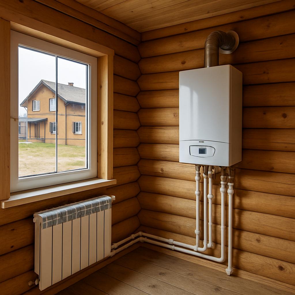 Отопление деревянного дома из бруса в Одинцово Отопление деревянного дома из бруса в Одинцово