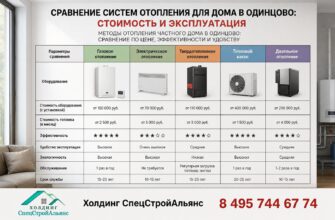 Сравнение систем отопления для дома в Одинцово