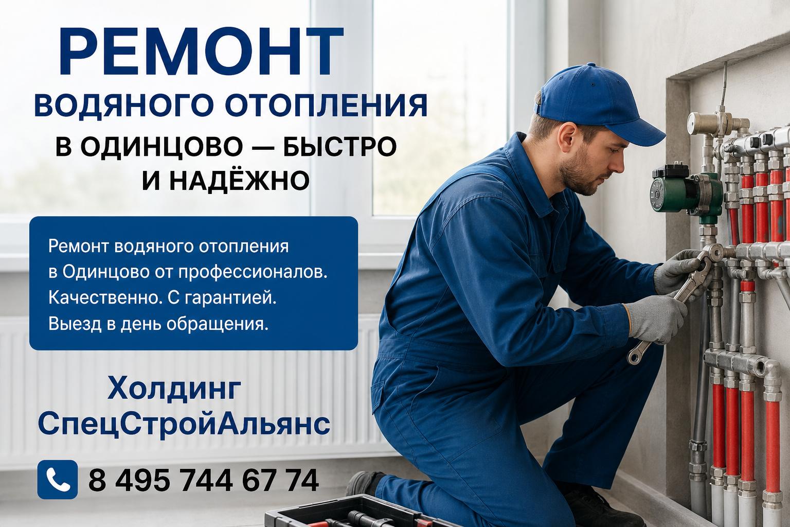 Ремонт водяного отопления в Одинцово от