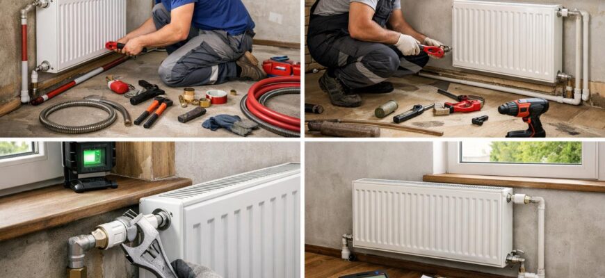 Стоимость монтажа радиатора отопления в частном доме в Одинцово