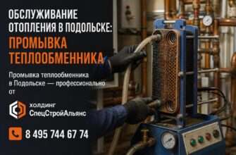 Обслуживание отопления в Подольске: промывка теплообменника