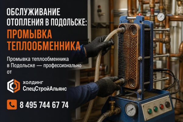 Обслуживание отопления в Подольске: промывка теплообменника