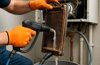 Промывка теплообменника котла в Подольске