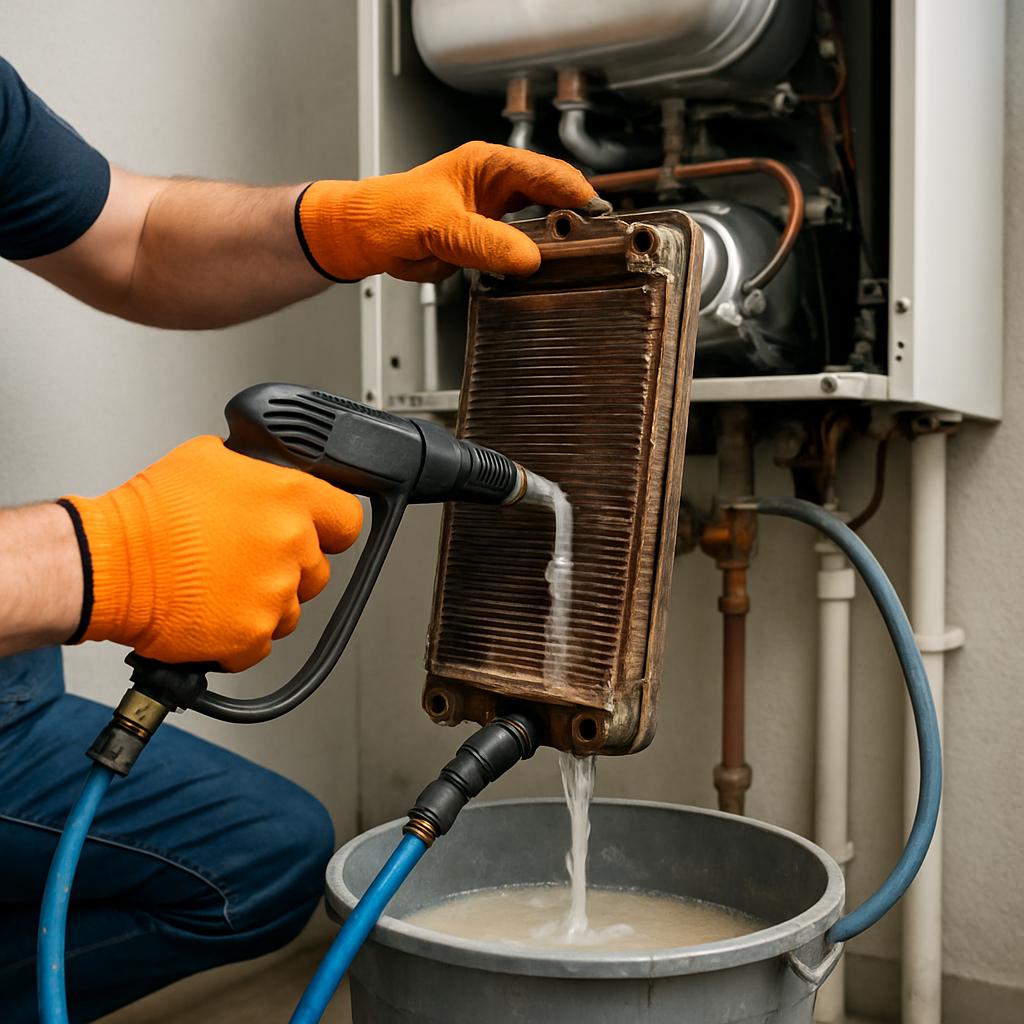 Промывка теплообменника котла в Подольске: когда и зачем нужна