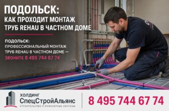 Подольск: как проходит монтаж труб Rehau