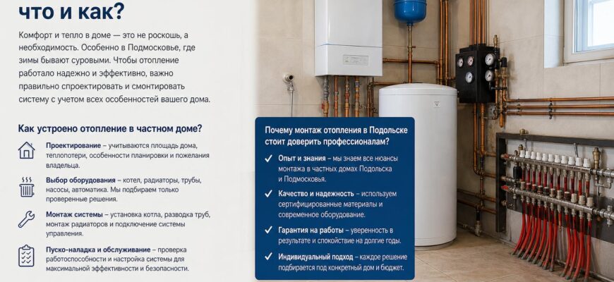 Отопление частного дома в Подольске: что и как?