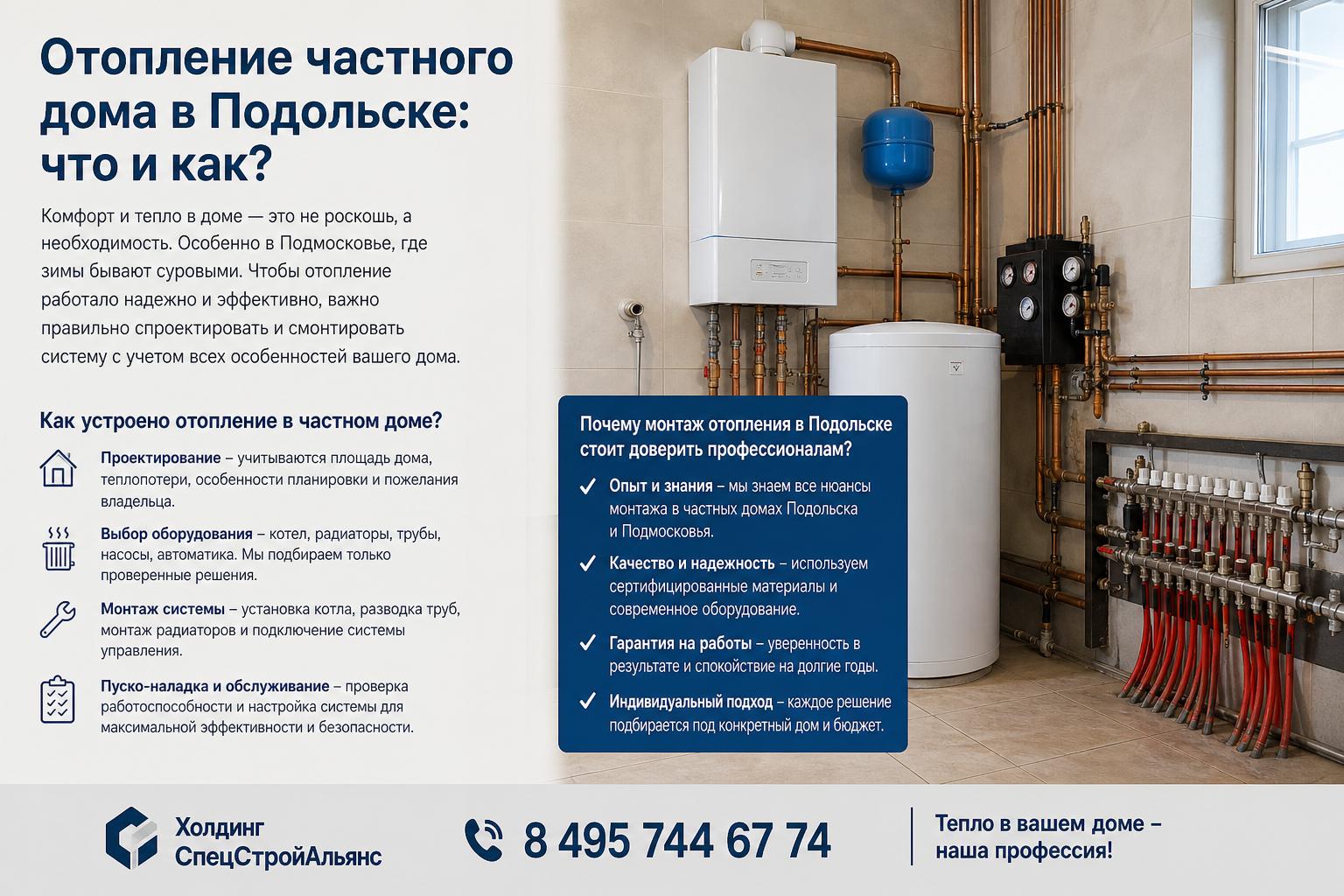 Почему монтаж отопления в Подольске стоит доверить профессионалам Почему монтаж отопления в Подольске стоит доверить профессионалам