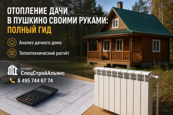 Отопление дачи в Пушкино своими руками