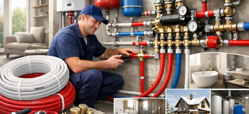 Монтаж труб Rehau в Пушкино