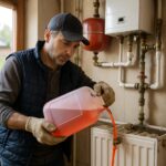 Замена теплоносителя в дачном отоплении в Рузе