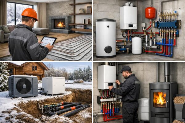 Отопление дома площадью 170 кв. м в Рузе