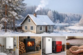 Отопление дома площадью 70 кв. м в Рузе