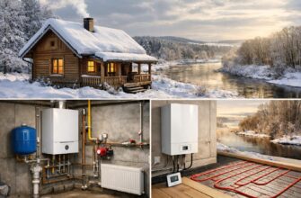 Отопление дома площадью 50 кв. м в Рузе