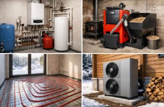 Отопление дома площадью 180 кв. м в Рузе