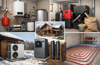 Отопление дома площадью 300 кв. м в Рузе