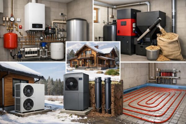 Отопление дома площадью 300 кв. м в Рузе