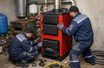 Стоимость работ по замене твердотопливного котла в Рузе