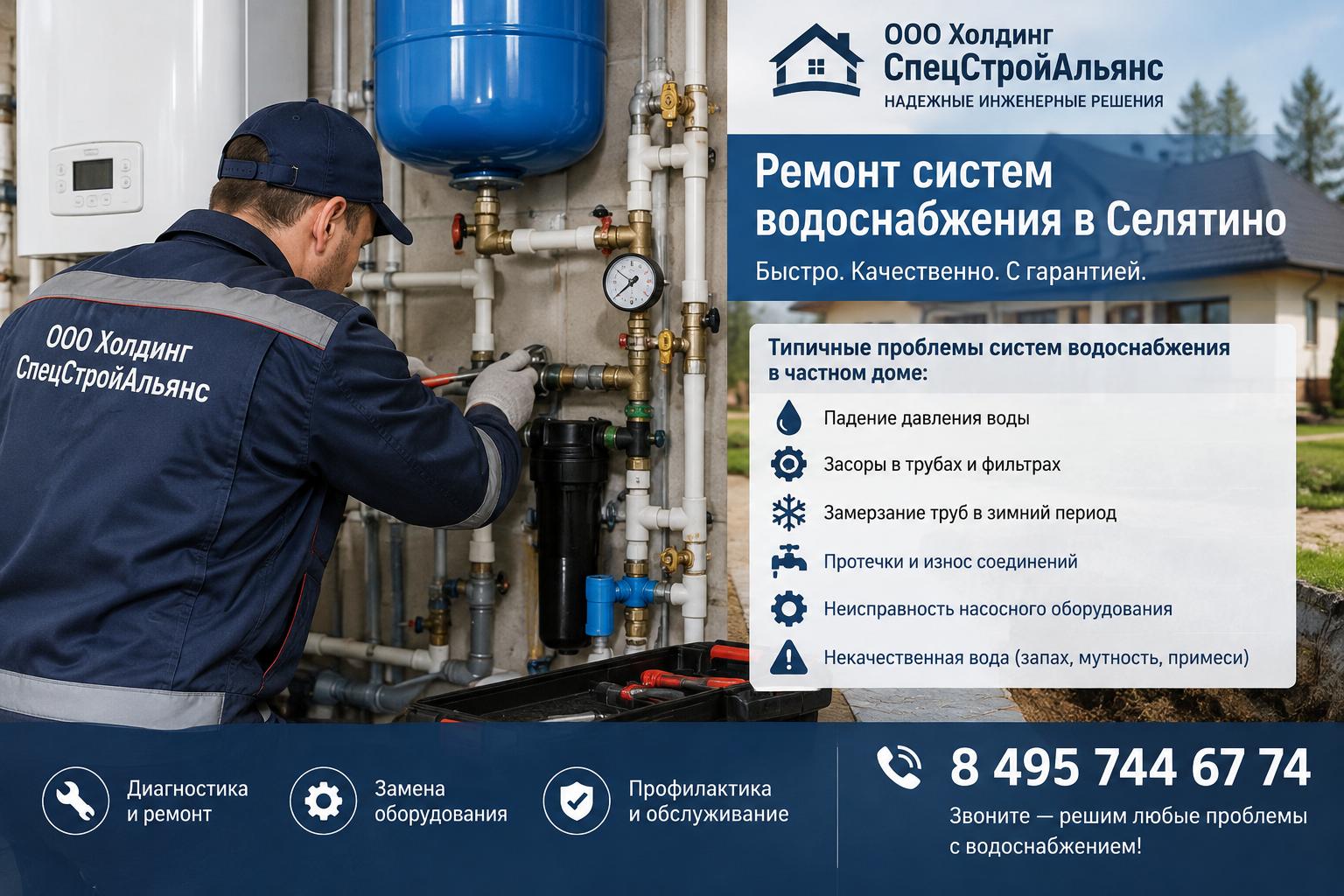 Типичные проблемы систем водоснабжения в частном доме