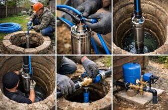 Монтаж (установка) насоса в колодце частного водоснабжения в Селятино