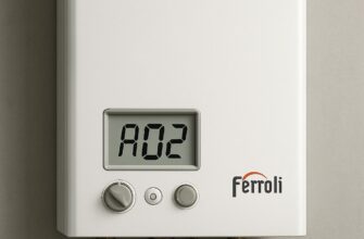 Код ошибки A02 на настенных котлах Ferroli