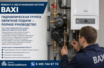 Ремонт и обслуживание котлов Baxi: гидравлическая группа обратной подачи