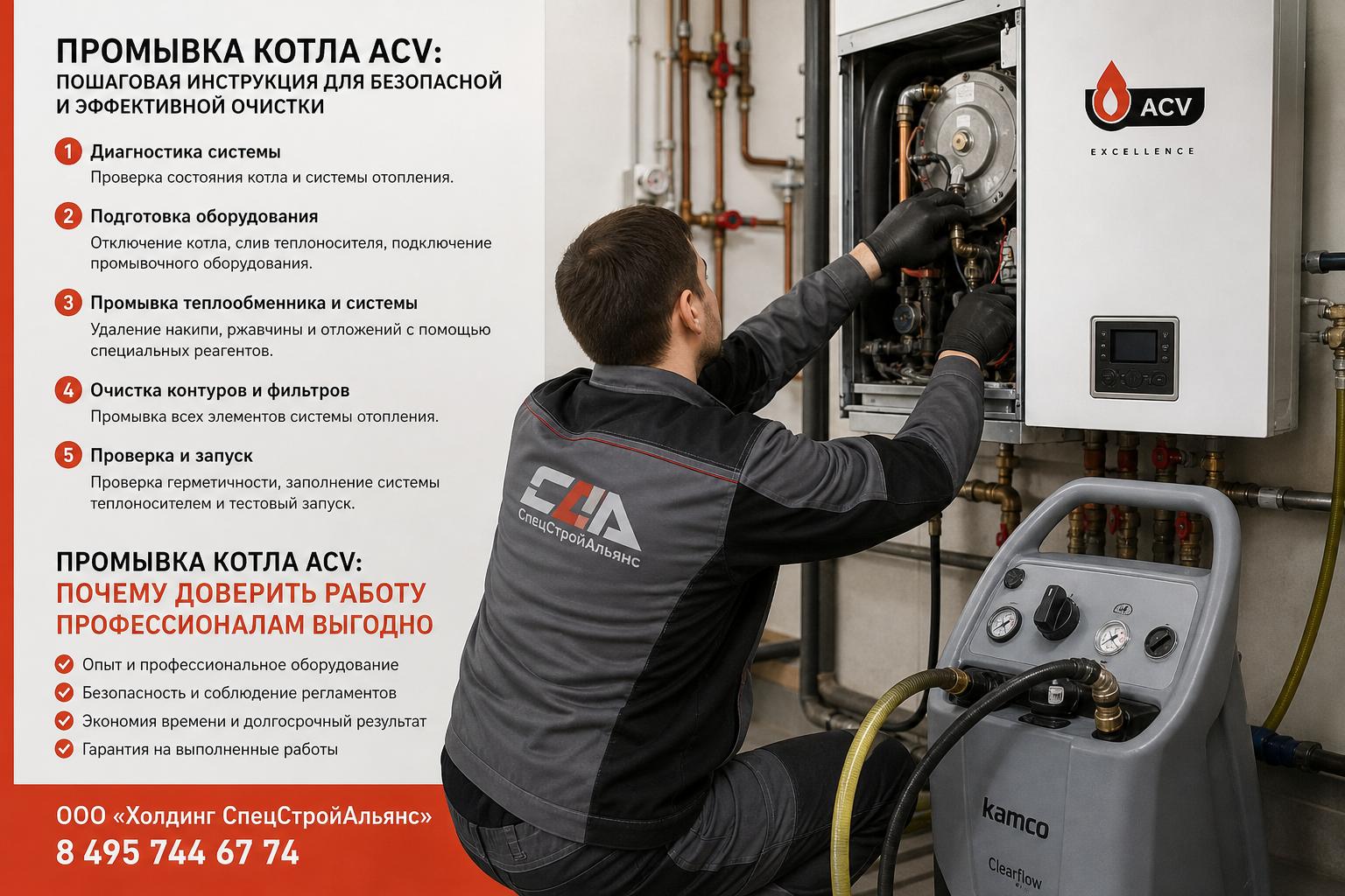 Промывка котла ACV: почему доверить работу профессионалам выгодно