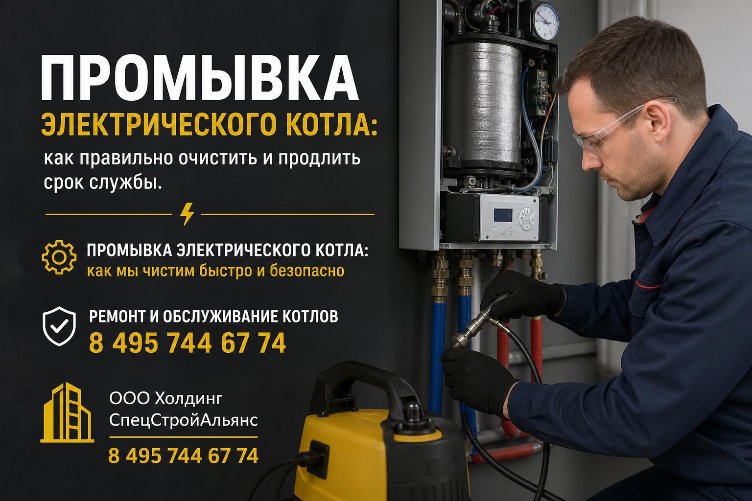 Промывка электрического котла: как мы чистим быстро и безопасно — Ремонт и обслуживание котлов 8 495 744 67 74