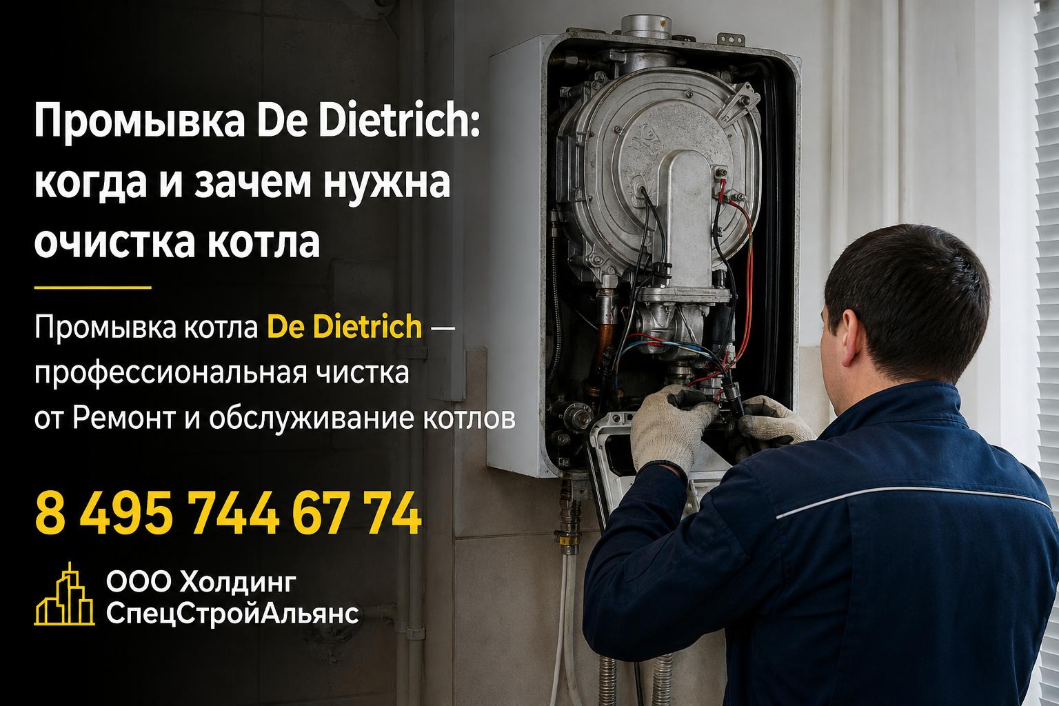 Промывка котла De Dietrich — профессиональная чистка от Ремонт и обслуживание котлов 8 495 744 67 74